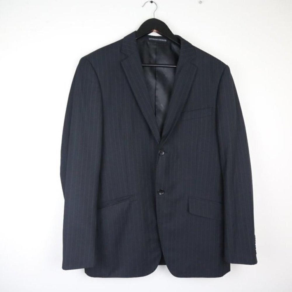 GIORGIO ARMANI Lecollezioni Wool Pinstripe Single Breasted Men's Blazer